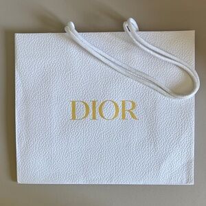 Dior White and Gold Tote Shopping Bag (from purchase in Paris)